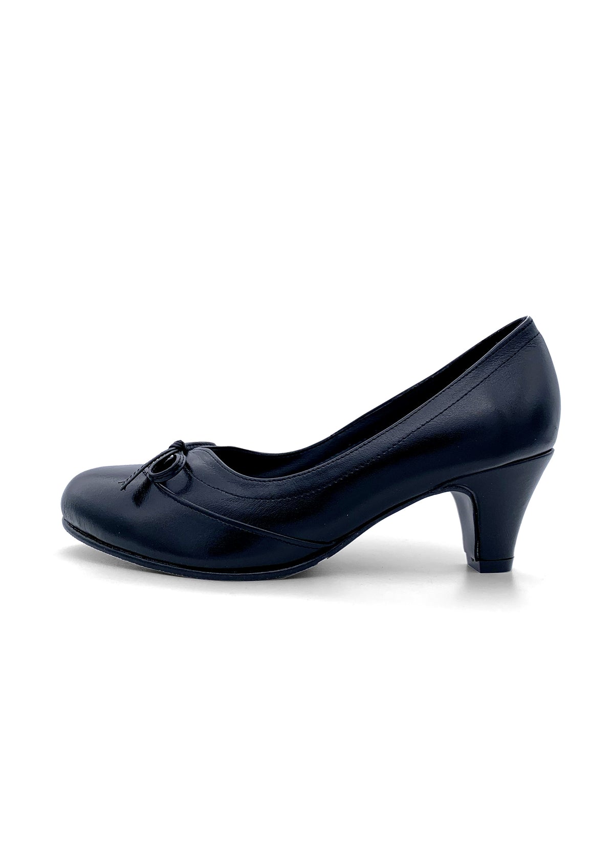 Pumps med rosett - svart