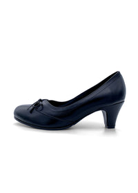 Pumps med rosett - svart